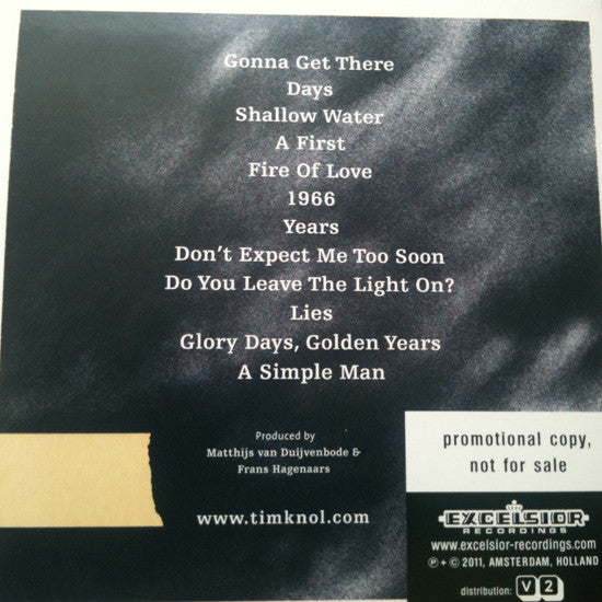 Tim Knol : Days (LP, Album, Gat + CD, Album)