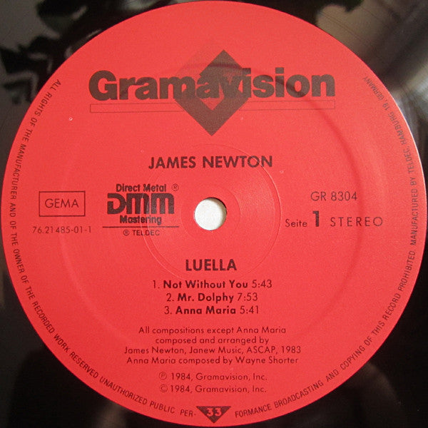 James Newton (2) : Luella (LP, Album)