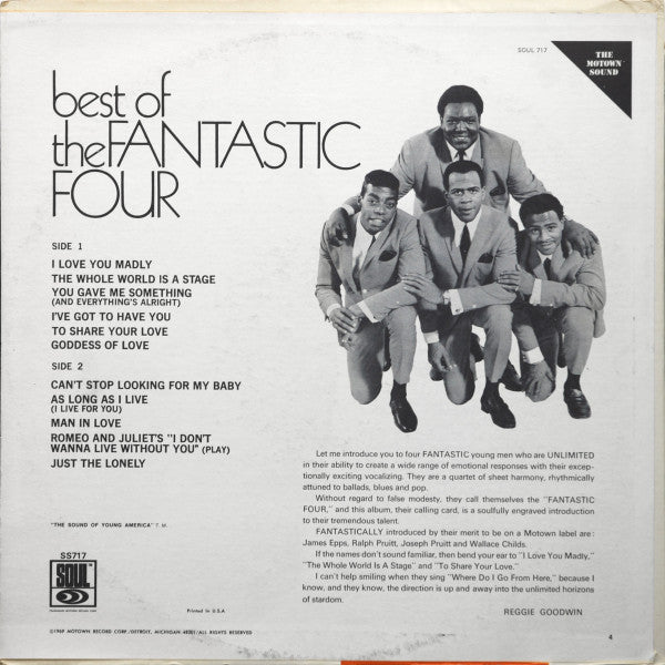 Fantastic Four : Best Of The Fantastic Four (LP, Comp)