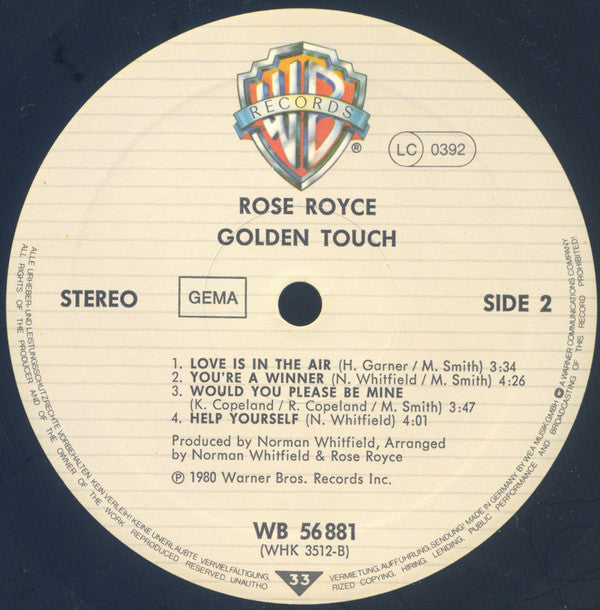 Rose Royce : Golden Touch (LP, Album)