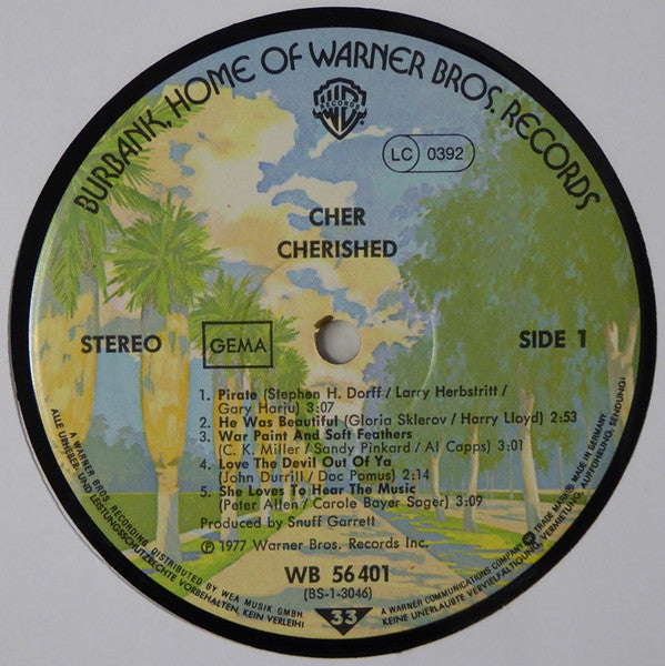 Cher : Cherished (LP, Album)