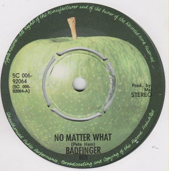 Badfinger : No Matter What (7", Single)