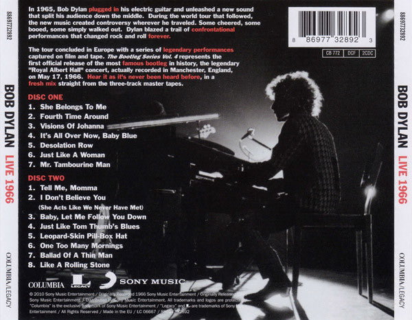Bob Dylan : Live 1966  (The "Royal Albert Hall" Concert) (2xCD, RE)