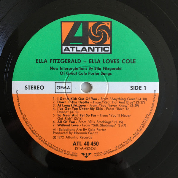 Ella Fitzgerald : Ella Loves Cole (LP, Album)