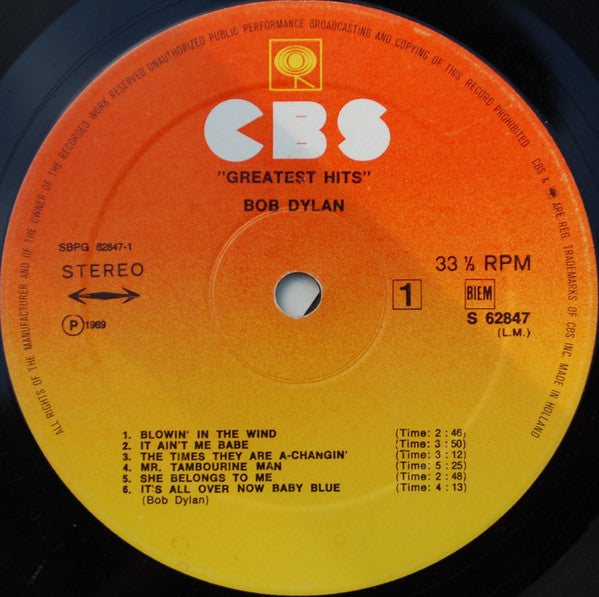 Bob Dylan - Greatest Hits (LP Tweedehands) - Discords.nl