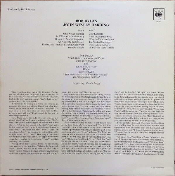 Bob Dylan - John Wesley Harding (LP Tweedehands) - Discords.nl