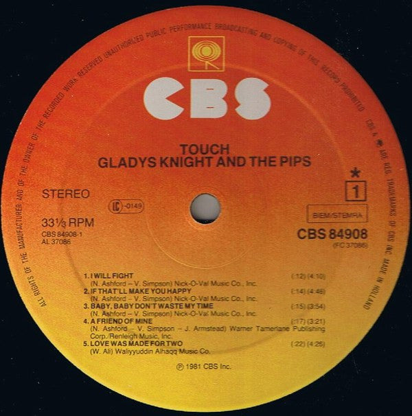 Gladys Knight And The Pips - Touch (LP Tweedehands) - Discords.nl