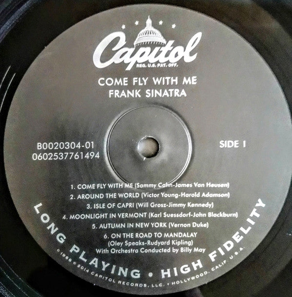 Frank Sinatra, Billy May And His Orchestra - Come Fly With Me (LP) - Discords.nl