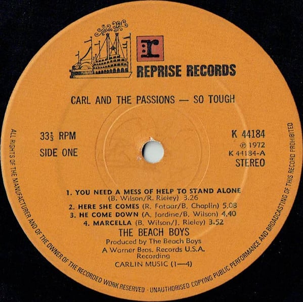 The Beach Boys : Carl And The Passions – "So Tough" (LP, Album)