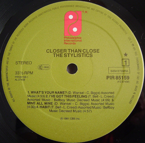 The Stylistics : Closer Than Close (LP, Album)