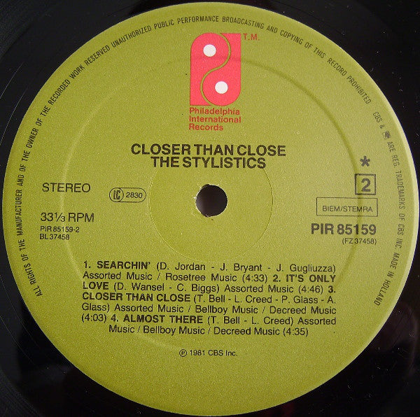 The Stylistics : Closer Than Close (LP, Album)