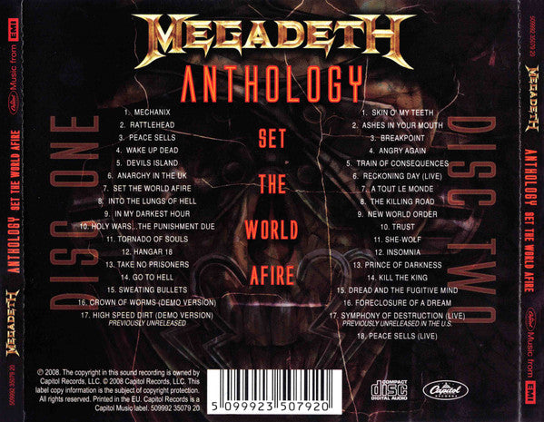 Megadeth : Anthology: Set The World Afire (2xCD, Comp)