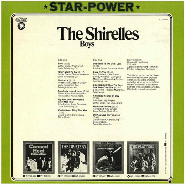 The Shirelles : Boys (LP, Comp, RE)