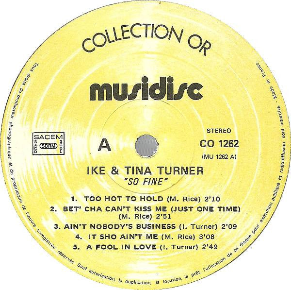 Ike And Tina Turner* : So Fine (LP, Album, RE)