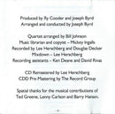 Ry Cooder : Jazz (CD, Album, RE)