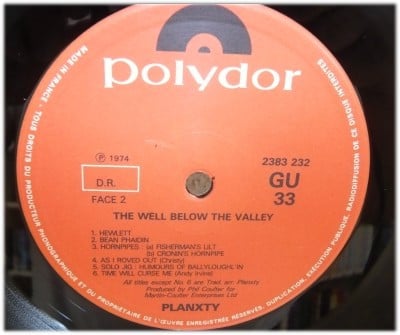 Planxty : The Well Below The Valley (LP, Album)