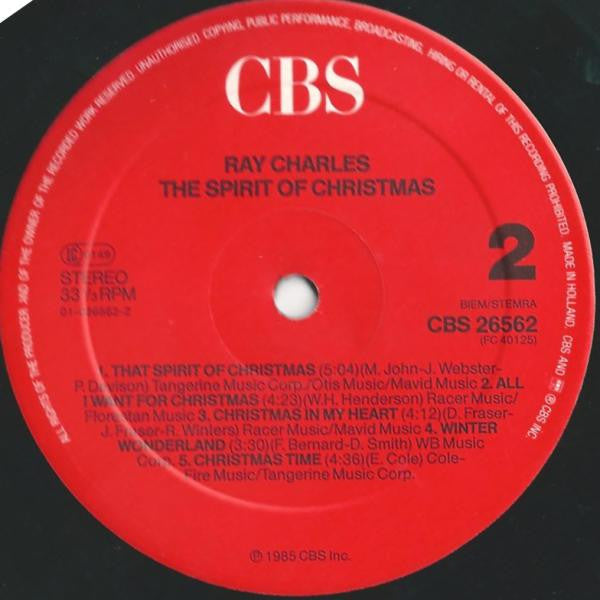 Ray Charles : The Spirit Of Christmas (LP)