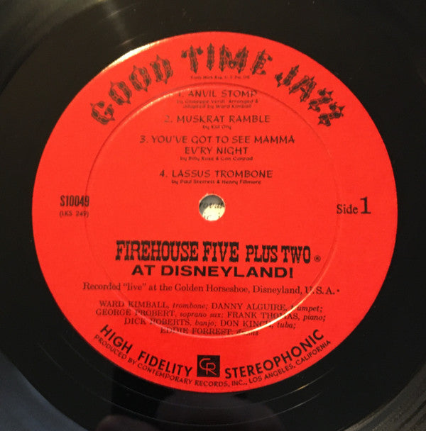 Firehouse Five Plus Two : At Disneyland (LP)