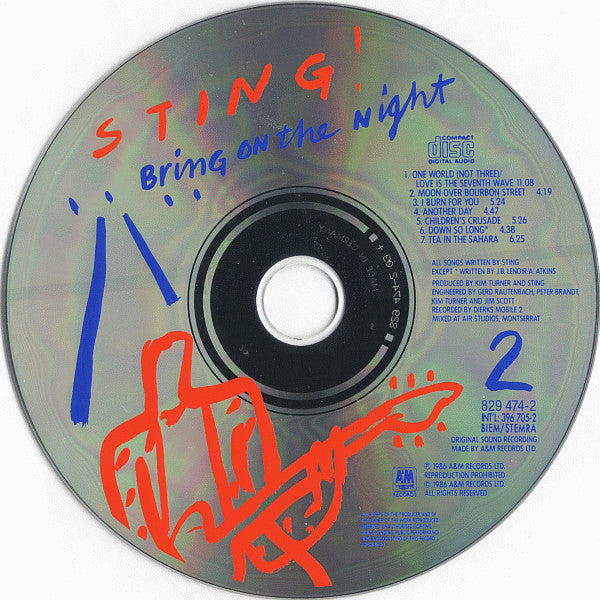 Sting : Bring On The Night (2xCD, Album, RE, RP, PMD)