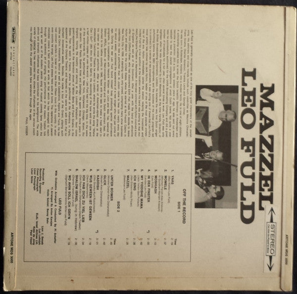 Leo Fuld : Mazzel (LP, Album)