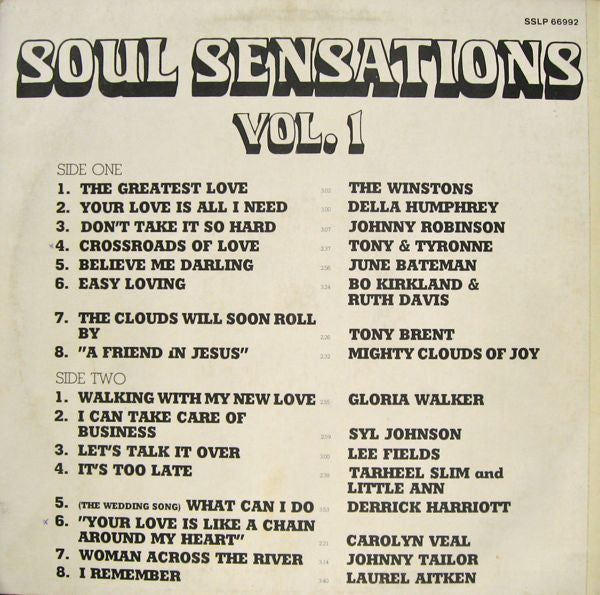 Various : Soul Sensations Vol. 1 (LP, Comp)