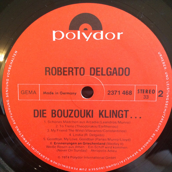 Roberto Delgado : Die Bouzouki Klingt ... (LP, Album)