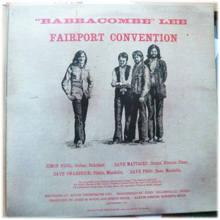 Fairport Convention : "Babbacombe" Lee (LP, Album, Gat)