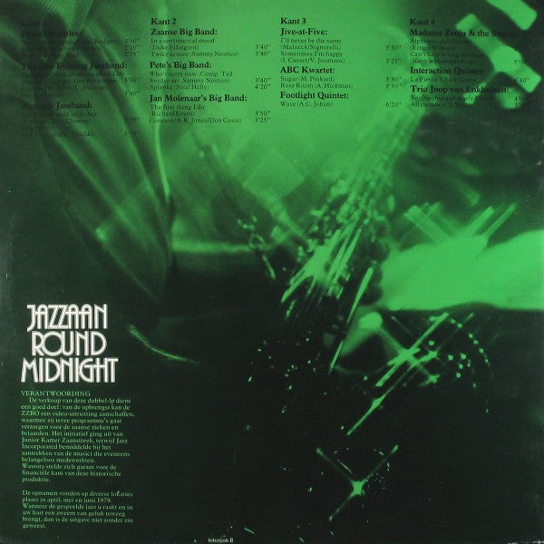 Various : Jazzaan Round Midnight (Dokument Van Het Zaanse Jazzleven Anno 1979) (2xLP, Comp)