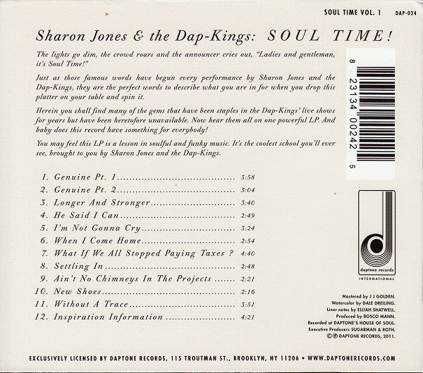 Sharon Jones & The Dap-Kings : Soul Time! (CD, Album, Comp)