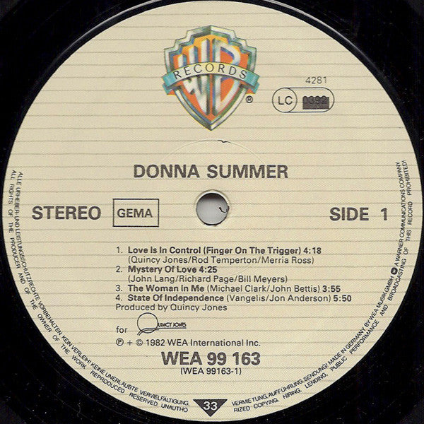 Donna Summer : Donna Summer (LP, Album)