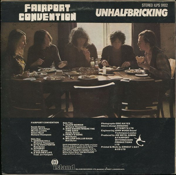 Fairport Convention : Unhalfbricking (LP, Album, RP)