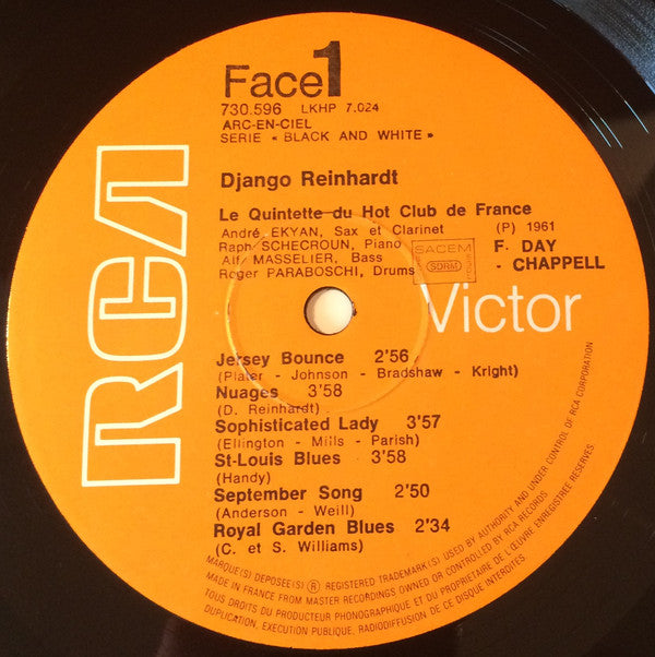 Django Reinhardt : Django Reinhardt & Le Quintette Du Hot Club De France Vol.1 (LP, Mono, RE)