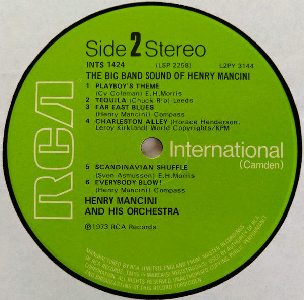 Henry Mancini : The Big Band Sound Of Henry Mancini (LP, Album, RE)