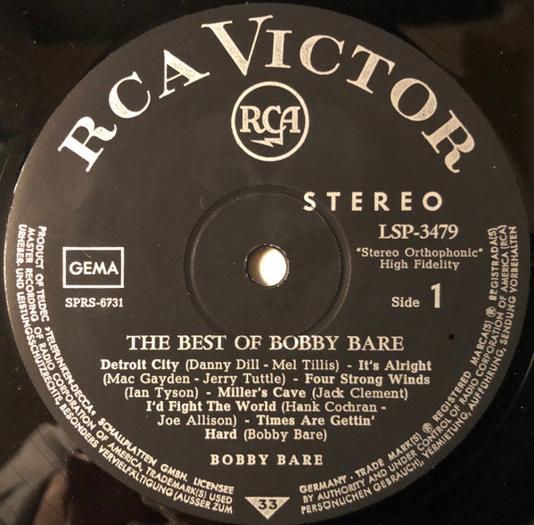 Bobby Bare : The Best Of Bobby Bare (LP, Comp)