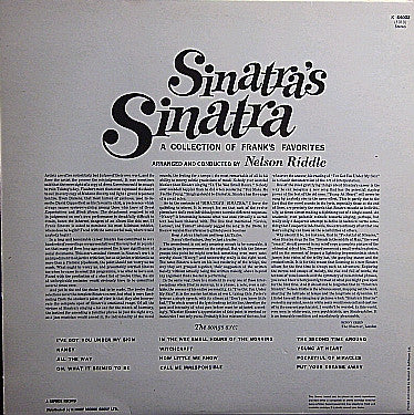 Frank Sinatra : Sinatra's Sinatra (LP, Album, RE)