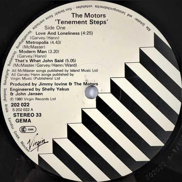 The Motors : Tenement Steps (LP, Album)