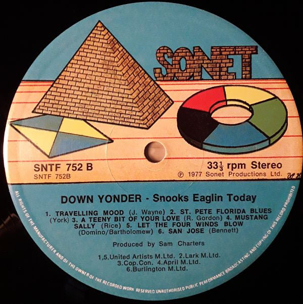 Snooks Eaglin : Down Yonder (Snooks Eaglin Today) (LP, Album)