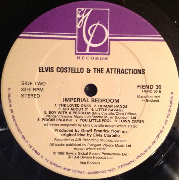 Elvis Costello & The Attractions : Imperial Bedroom (LP, Album, RE)