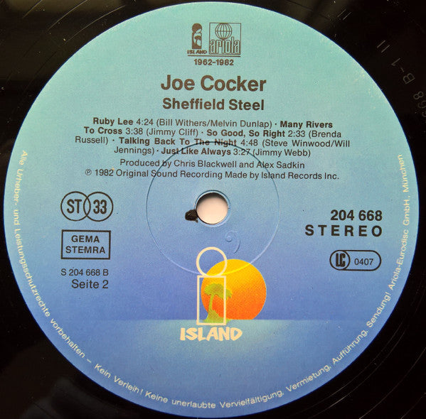 Joe Cocker : Sheffield Steel (LP, Album)