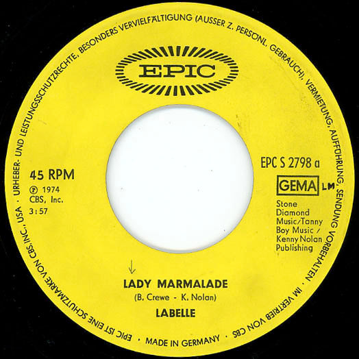 Labelle : Lady Marmalade (7", Single)