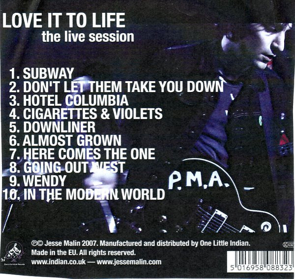 Jesse Malin : Love It To Life - The Live Session (CD, Album)