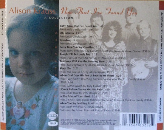 Alison Krauss : Now That I've Found You: A Collection (CD, Comp)