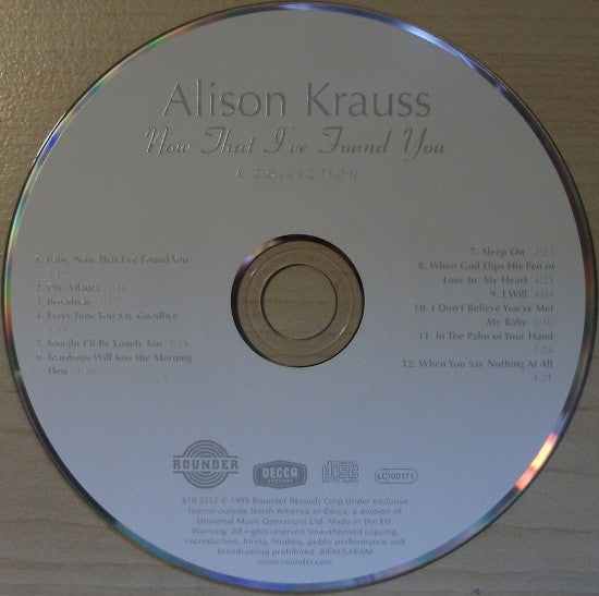 Alison Krauss : Now That I've Found You: A Collection (CD, Comp)