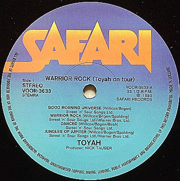 Toyah (3) : Warrior Rock (Toyah On Tour) (2xLP, Album)
