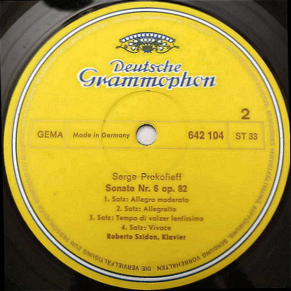 Sergei Vasilyevich Rachmaninoff / Alexander Scriabine / Sergei Prokofiev - Roberto Szidon : Roberto Szidon, Piano (Rachmaninoff - Scriabin - Prokofieff) (LP)