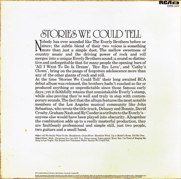 Everly Brothers : Stories We Could Tell (LP, Album)