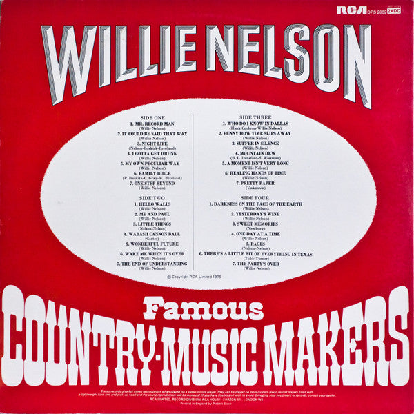 Willie Nelson : Famous Country Music Makers (2xLP, Comp, Gat)