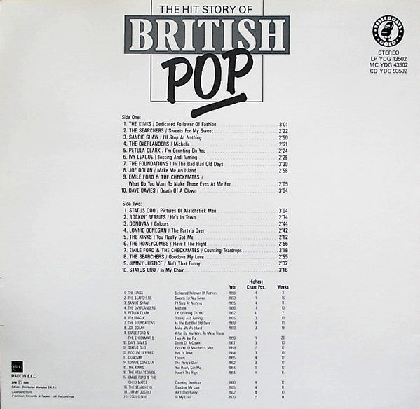 Various : The Hit Story Of British Pop Vol.2 (LP, Comp)