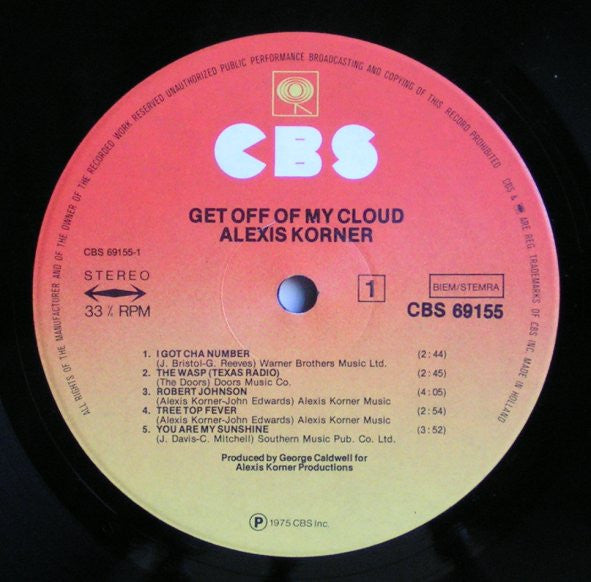 Alexis Korner : Get Off Of My Cloud (LP)
