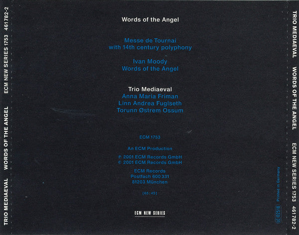 Trio Mediæval : Words Of The Angel (CD, Album)